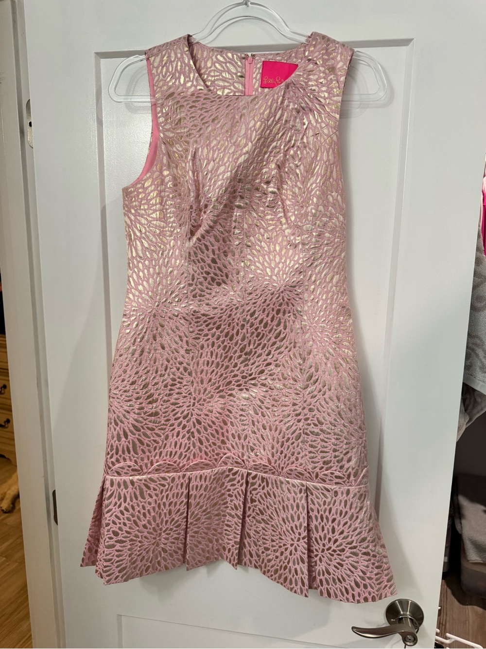 Lilly Pulitzer KiKi Pink Metallic Dress Women’s Size 6